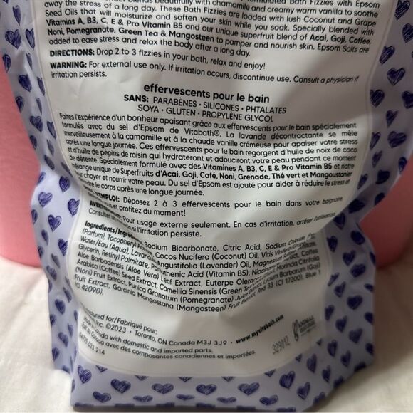 vitabath Lavender Chamomile with Lavender Essential Oil Bath Fizzies Pack of 9 - Picture 5 of 7